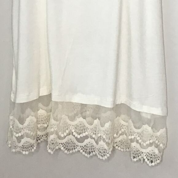 Emerald Ivory Racer Back Lace on Hem Underslip or Undershirt Size 1X - Picture 3 of 6